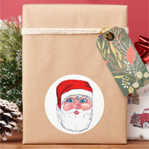 PEGATINA REDONDA NAVIDADES SANTA CLAUS