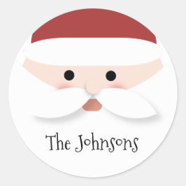Pegatina Redonda Navidades Santa Claus