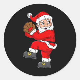 Pegatina Redonda Navidades Santa Claus Pitcher Boys Niños T