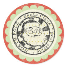 navidades santa retro pegatinas