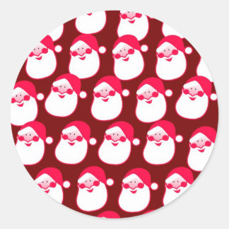 Pegatina Redonda Navidades Santa Wallpaper