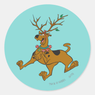 Pegatina Redonda Navidades Scooby-Doo