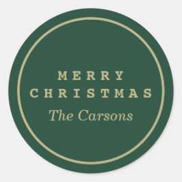 Pegatina Redonda Navidades simples