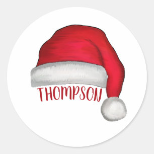 Pegatina Redonda Navidades simples y singulares de Santa Claus