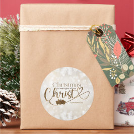 PEGATINA REDONDA NAVIDADES SIN SIGNIFICADO SIN CRISTO