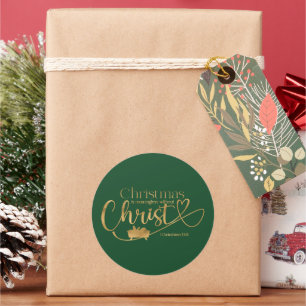 PEGATINA REDONDA NAVIDADES SIN SIGNIFICADO SIN CRISTO