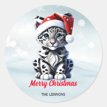 Navidades Snowley Santa Cute de Leopardo de la Nie