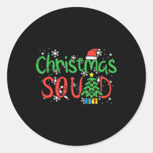 Pegatina Redonda Navidades Squad Familia Xmas Tripulación Hombres M