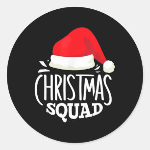 Pegatina Redonda Navidades Squad Family Grupo Navidades de coincide