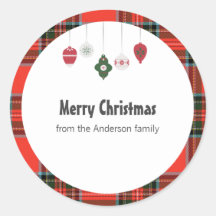 Navidades tartan y bauble