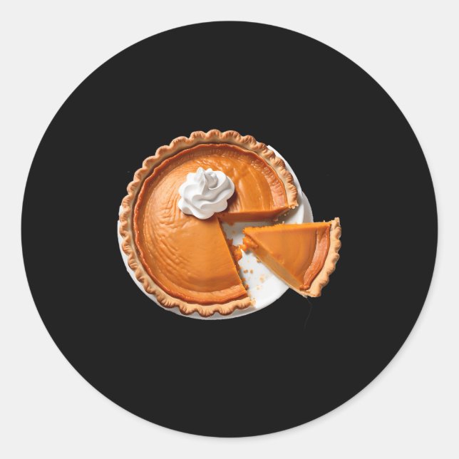 Pegatina Redonda Navidades Y Acción De Gracias Comida Dulce Tato (Anverso)