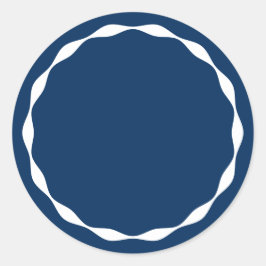 Pegatina Redonda Navy Blank Circle Custom Spice Container Sticker
