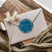 Navy Bliss Boho Wildflower Gracias a Boda Favor