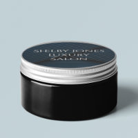 Navy Blue Gold Striped Elegant Moderno Business