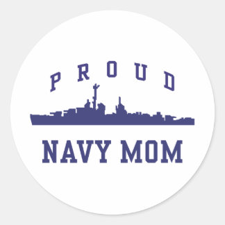 Pegatina Redonda Navy Mom