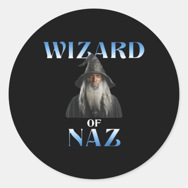 Pegatina Redonda Naz Reid Wizard De Naz (Anverso)