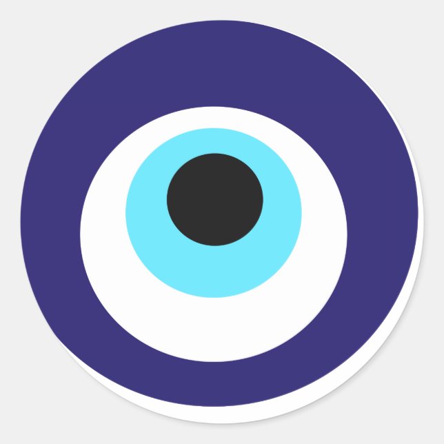 Pegatina Redonda Nazar amulet (nazar boncuğu) (Anverso)