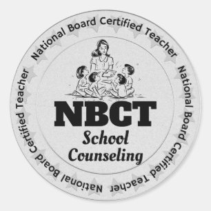 Pegatina Redonda NBCT Teacher School Counseling National Boards