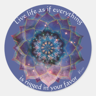 Pegatina Redonda Nebula Bloom   Mandala