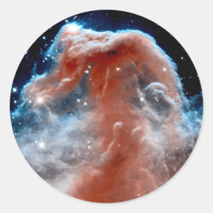 Pegatina Redonda Nebulosa Cabeza de Caballo Infrarrojo - Foto Espac