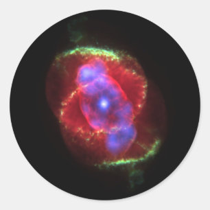Pegatina Redonda nebulosa exploración del espacio exterior nasa ast