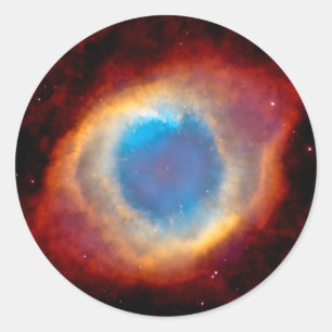 Pegatina Redonda Nebulosa Planetaria Hélice NGC 7293 - Ojo de Dios