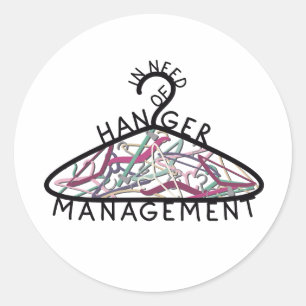 Pegatina Redonda Necesidad de un diseño de la tipografía de manejo