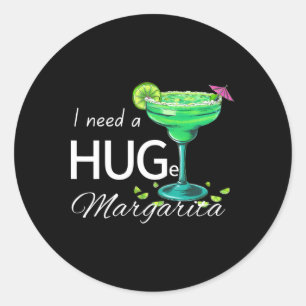 Pegatina Redonda Necesito Una Gran Margarita Cinco De Mayo Fiesta
