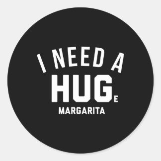 Pegatina Redonda Necesito Una Margarita Enorme