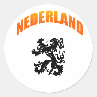 Pegatina Redonda Nederland leeuw Voetbal wk