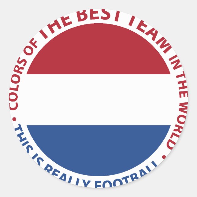 Pegatina Redonda Nederland Netherlands Art Shield (Anverso)