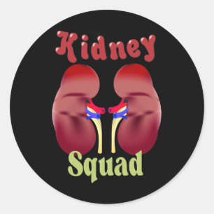 Pegatina Redonda Nefrología renal Enfermera diálisis Técnico