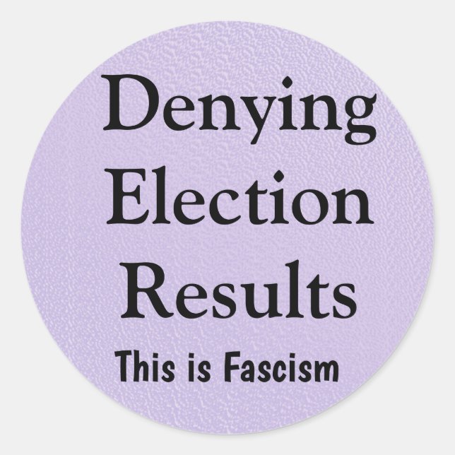 Pegatina Redonda Negar resultados electorales (Anverso)