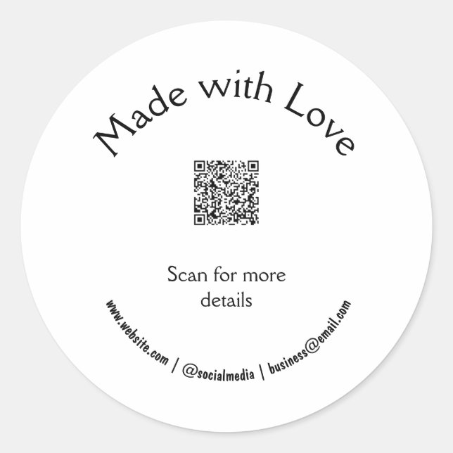 Pegatina Redonda negocio de código q r de candle add (Anverso)