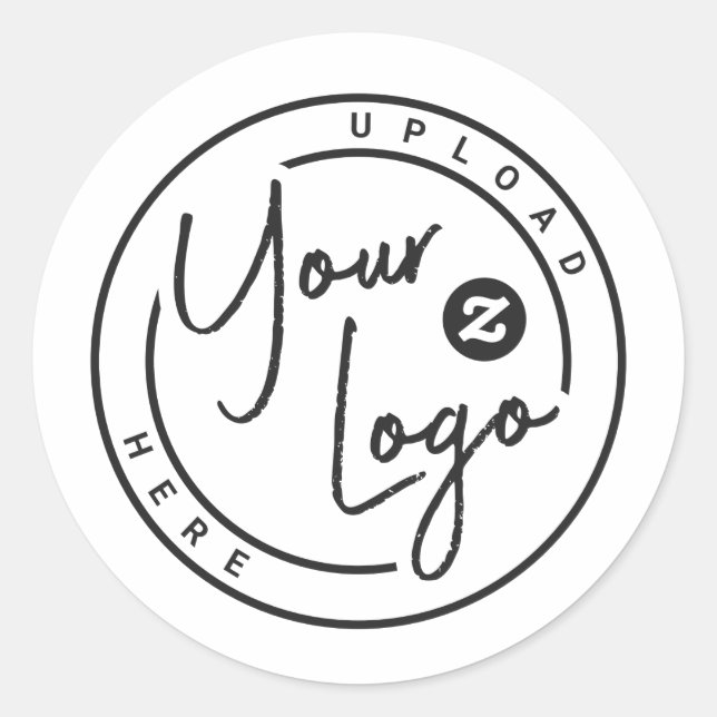 Pegatina Redonda Negocio de Logotipo Personalizado (Anverso)