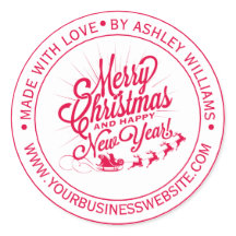 Negocio de Navidad Año Nuevo Vintage Hecho con Amo