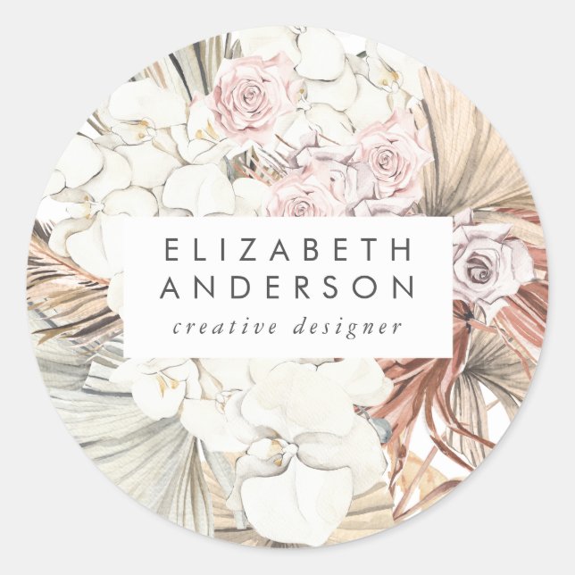 Pegatina Redonda Negocio de Pampas (Anverso)