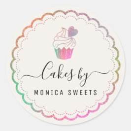 Pegatina Redonda Negocio de panadería moderna