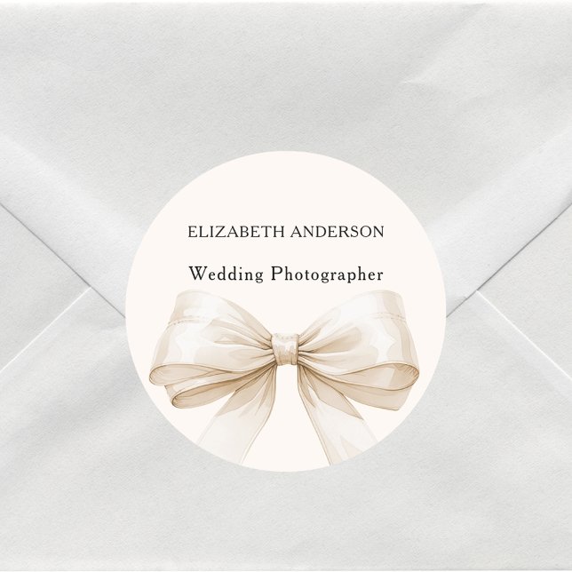 Pegatina Redonda Negocio del arco crema beige (Subido por el creador)