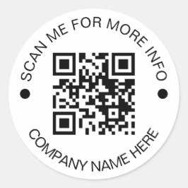 Pegatina Redonda Negocio impermeable de color blanco redondo de cód
