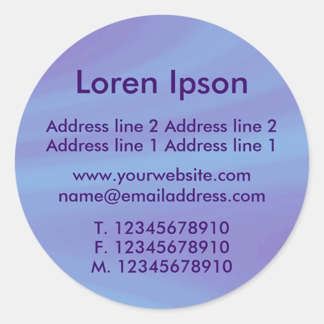 Pegatina Redonda Negocio/perfil de cielo contaminado (Anverso)