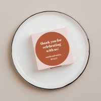 Negrita Rust Fall Retro boda personalizada Gracias