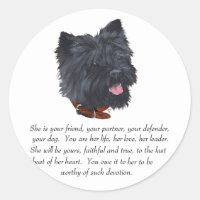 Negro Cairn Terrier Keepsake - Mujer