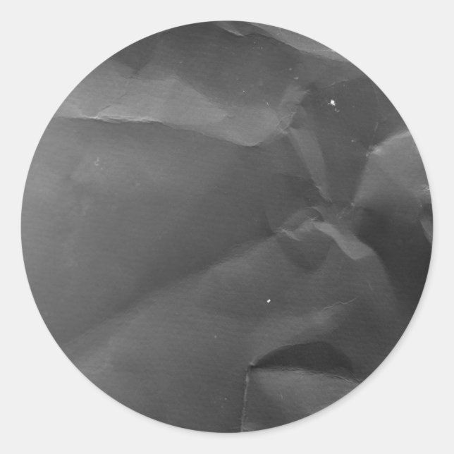 Pegatina Redonda Negro cremado y desmoronado (Anverso)