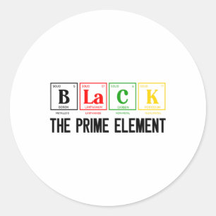 Pegatina Redonda Negro El período del mes de la historia negra del 