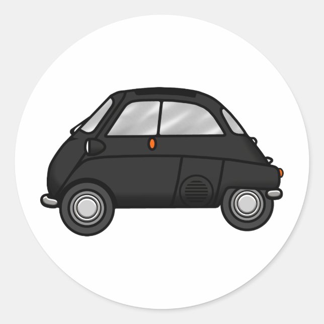 Pegatina Redonda negro isetta (Anverso)