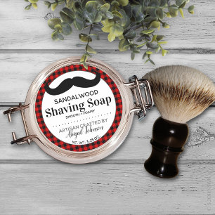 Pegatina Redonda Negro + Rojo Lámparas De Ajena De Lumberjack Tapad