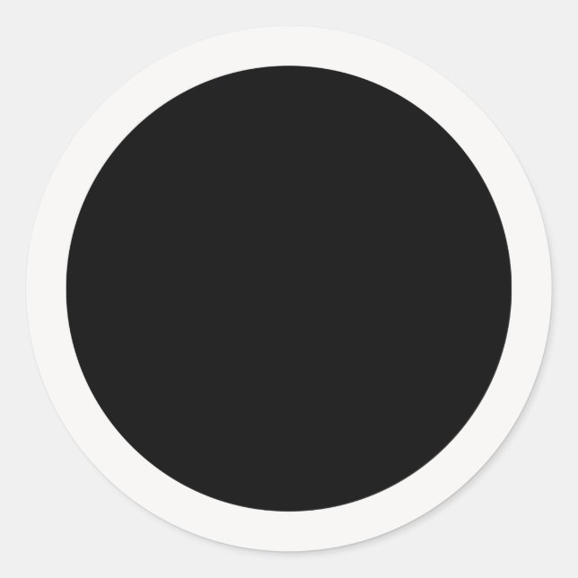 Pegatina Redonda Negro y blanco (Anverso)