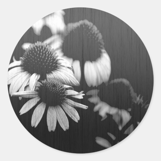 Pegatina Redonda Negro y blanco (Anverso)