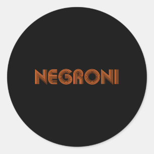 Pegatina Redonda Negroni Drink Py Streetwear